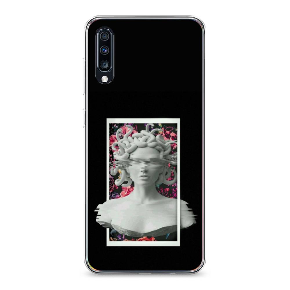 

Чехол на Samsung Galaxy A70 "Web Punk Медуза Горгона", Черный;серый, 28150-6