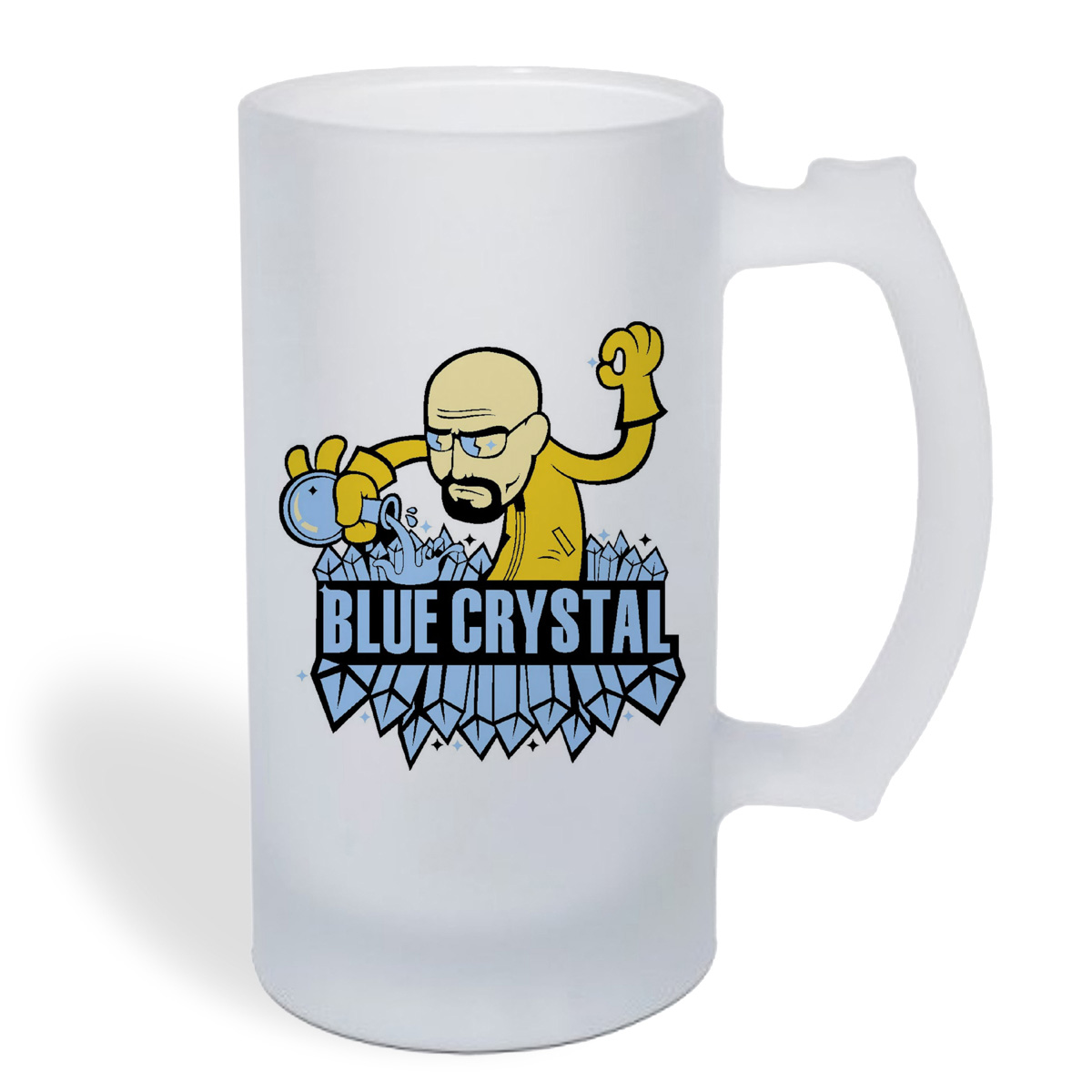 

Кружка пивная CoolPodarok Blue crystal