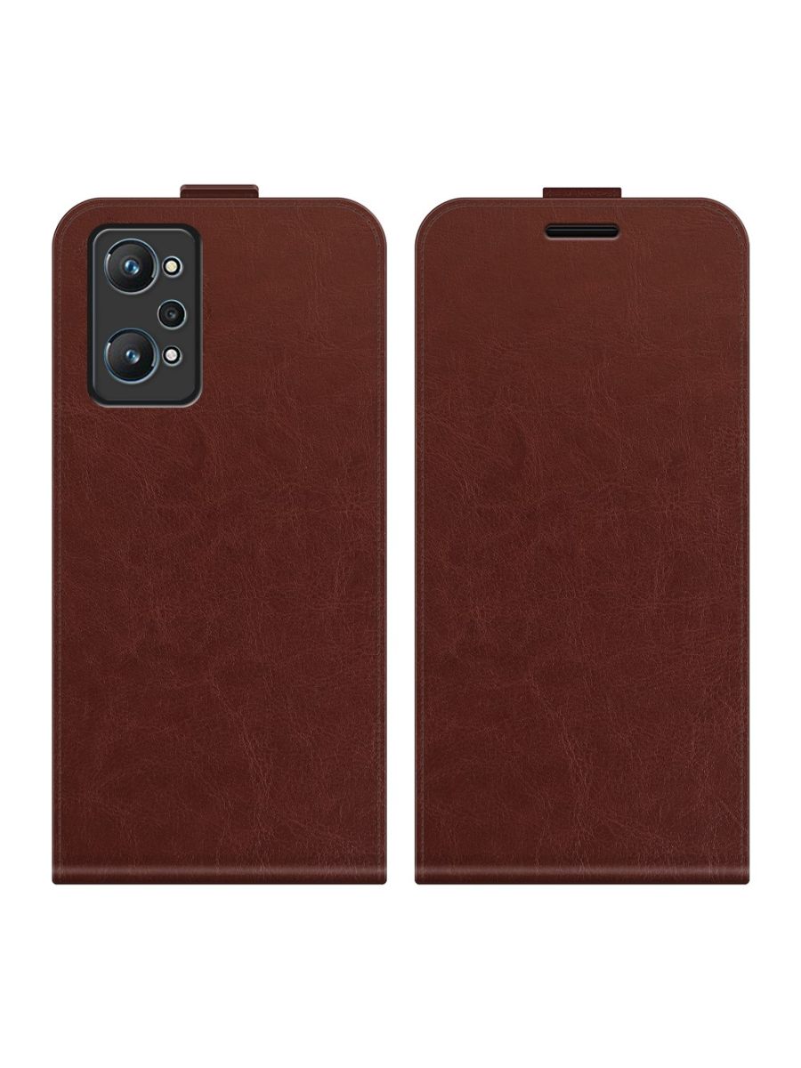 

Brodef Flip вертикальный эко кожаный чехол книжка Realme GT Neo 2 Красный