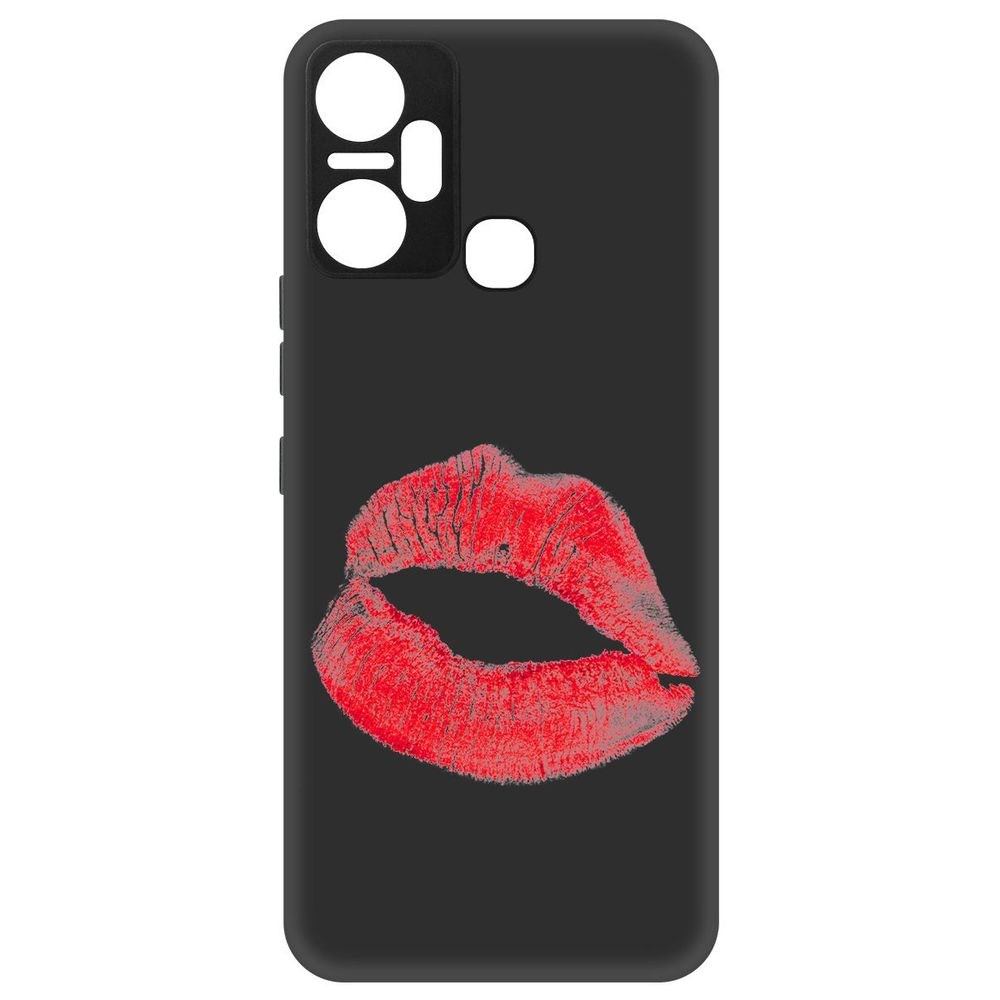 

Чехол-накладка Софт След помады для Infinix Smart 6 Plus, Черный