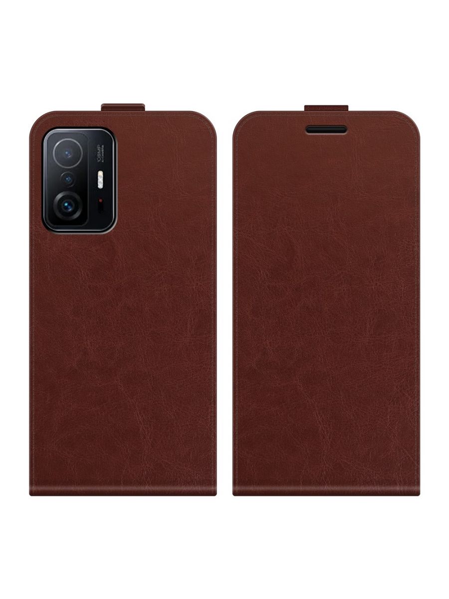 

Brodef Flip вертикальный эко кожаный чехол книжка Xiaomi 11T/11T Pro Красный