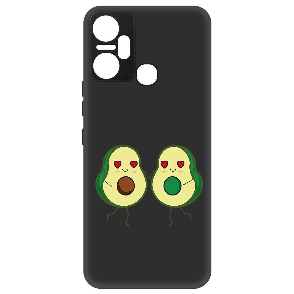 

Чехол-накладка Софт Авокадо Пара для Infinix Smart 6 Plus, Черный