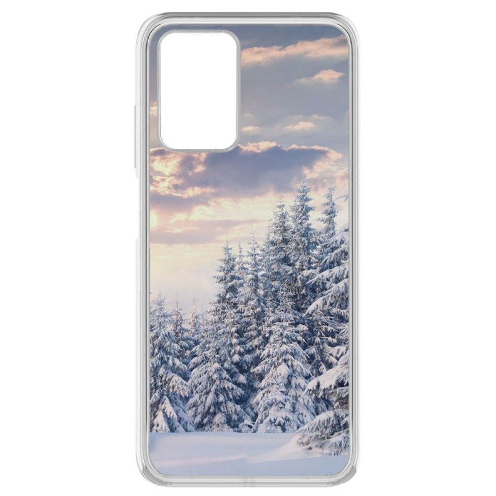 

Чехол-накладка Krutoff Clear Case Снежный пейзаж для Xiaomi Redmi 10, Прозрачный