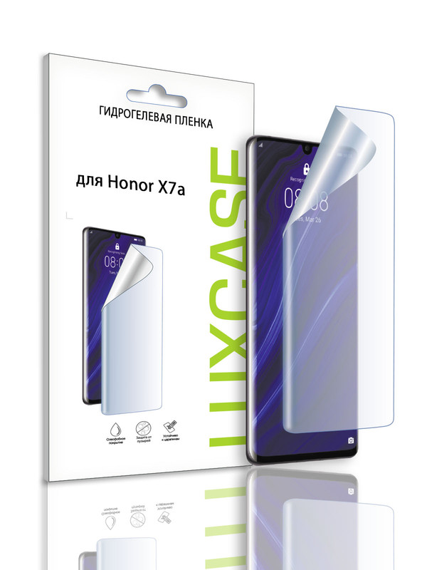 

Глянцевая гидрогелевая пленка LuxCase на экран Honor X7a, 92758, 92758