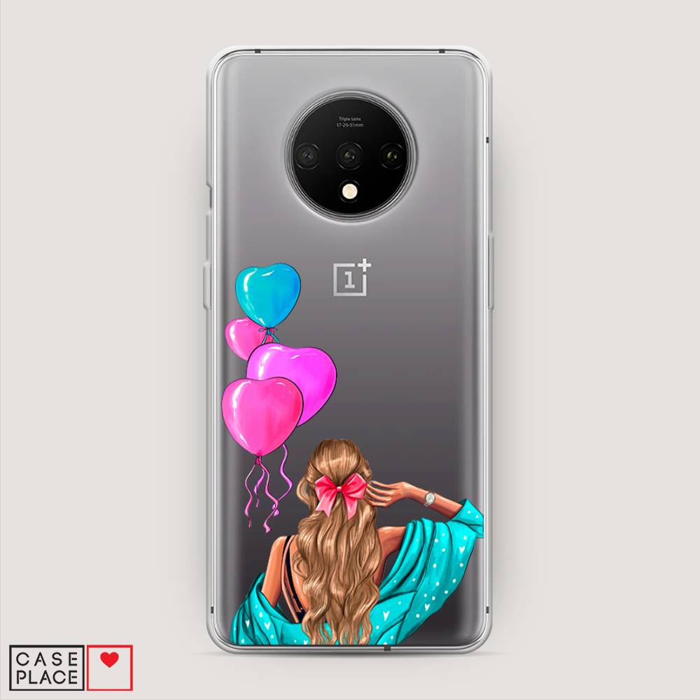 

Чехол Awog на OnePlus 7T / ВанПлас 7T "День Рождения", Голубой;розовый;бежевый, 150950-7