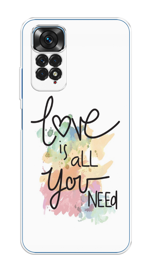 

Чехол на Xiaomi Redmi Note 11 4G Global "Love is all you need", Белый;черный;зеленый, 312850-1