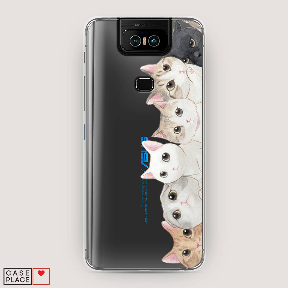 фото Чехол awog "котики" для asus zenfone 6 zs630kl