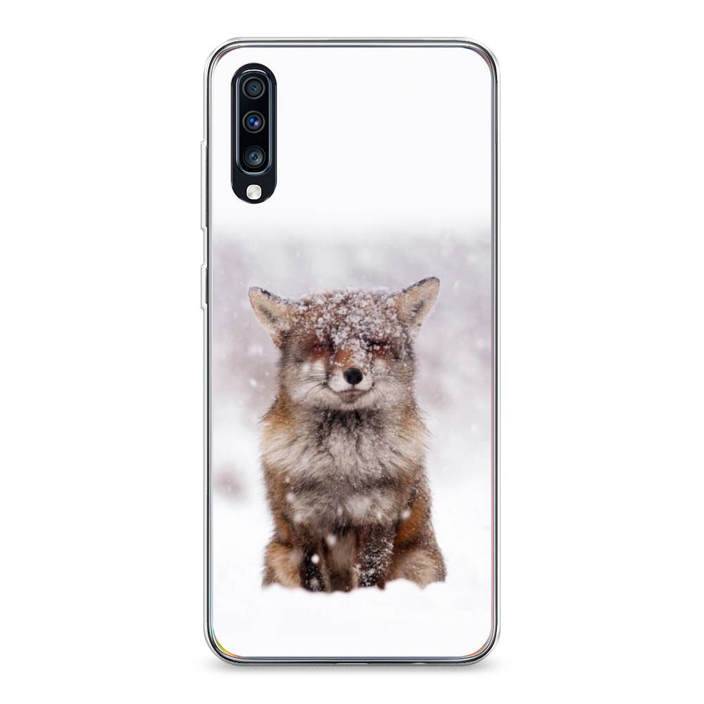 

Чехол на Samsung Galaxy A70 "Зимняя лиса", Белый;серый;коричневый, 28150-1