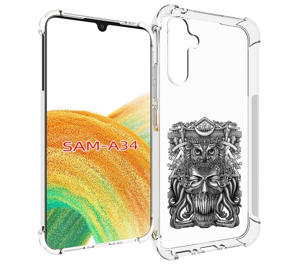 

Чехол MyPads зубастая сова для Samsung Galaxy A34, Tocco