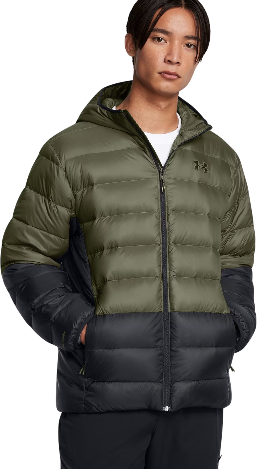 Куртка мужская UNDER ARMOUR LEGEND DOWN HOODED зеленая 2XL 31999₽