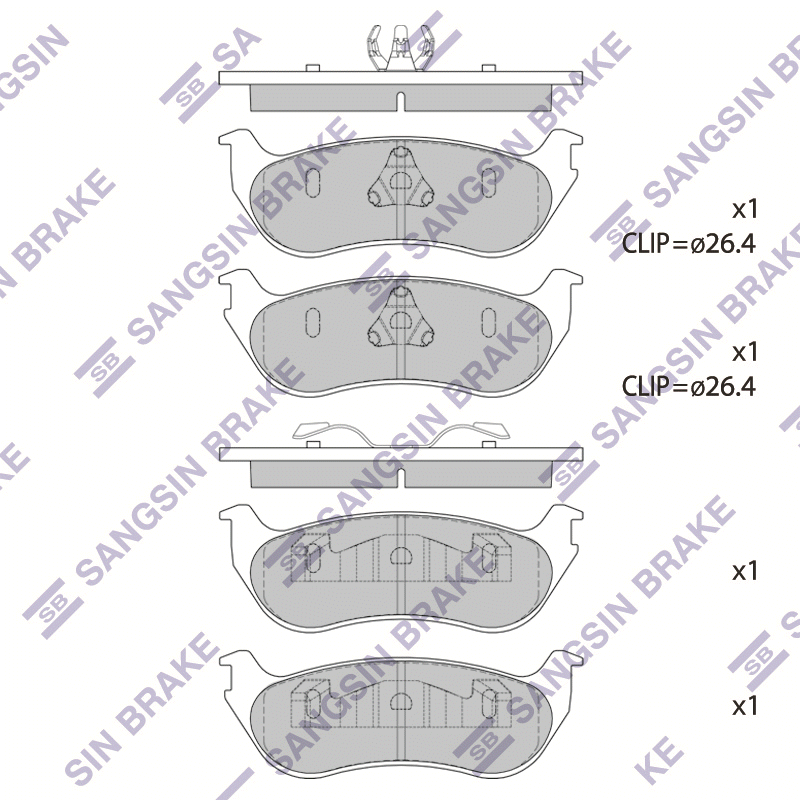 фото Колодки задние ford explorer 96-01 sp1445 sangsin brake