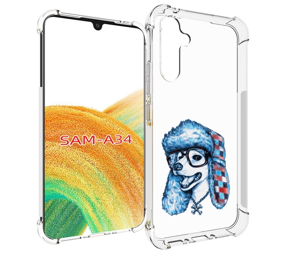 

Чехол MyPads зимний пес для Samsung Galaxy A34, Tocco