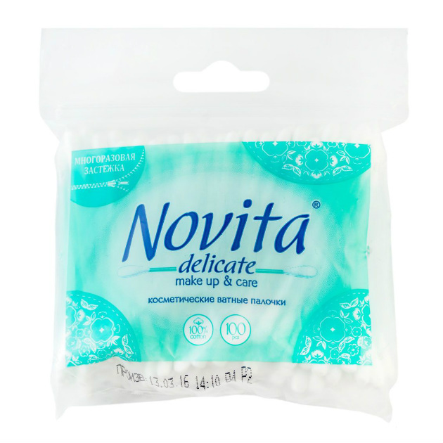 

Ватные палочки Novita Delicate п/п 100 шт.