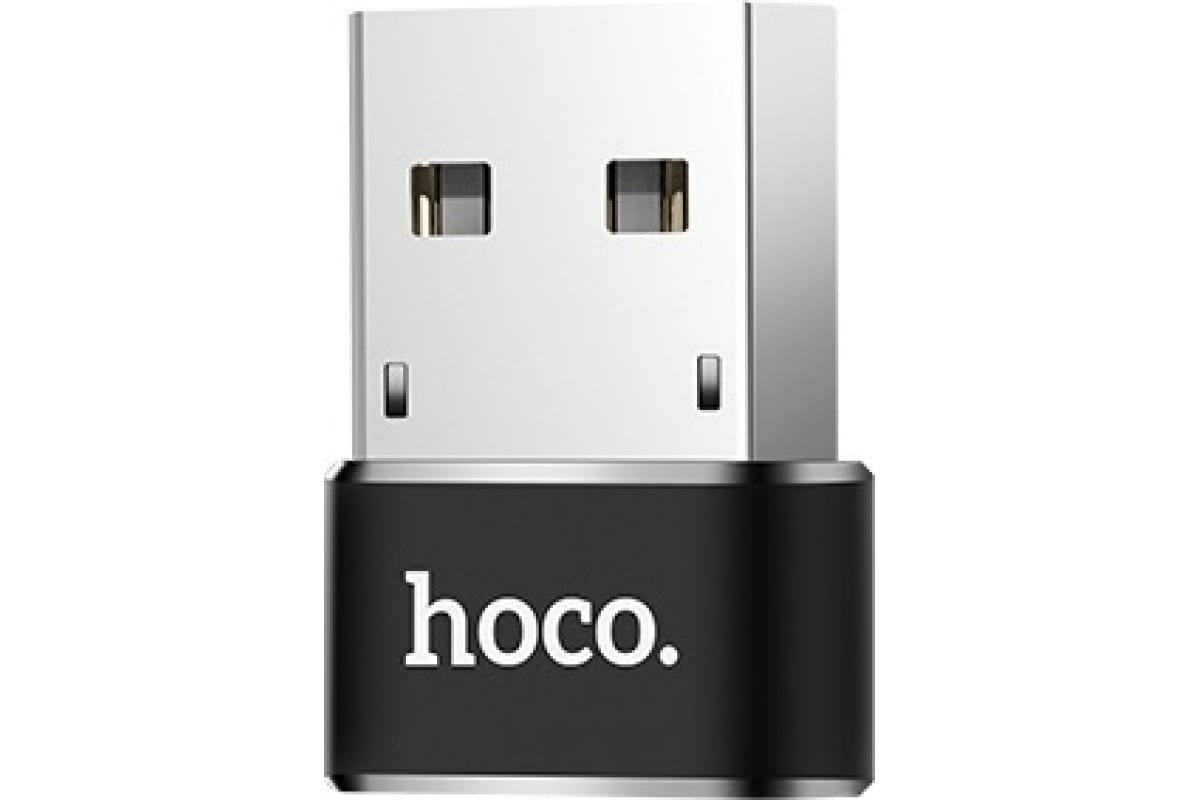 

Переходник Hoco USB Type A - USB Type C UA6 Black (404219), Черный, UA6