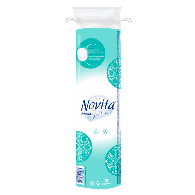 Ватные диски Novita Delicate 120 шт.