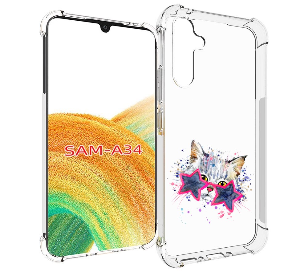 

Чехол MyPads звездные очки для Samsung Galaxy A34, Tocco
