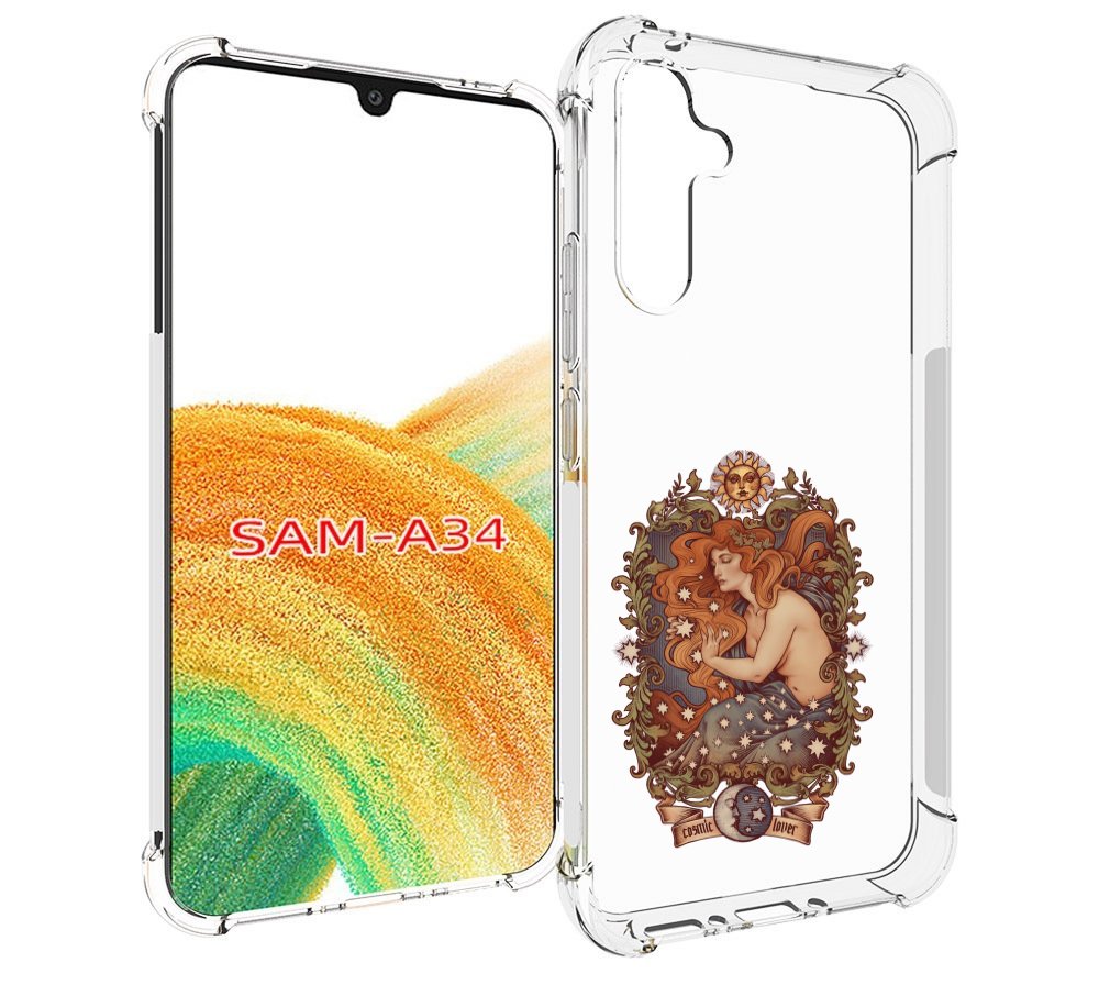 

Чехол MyPads звездная девушка абстракция для Samsung Galaxy A34, Tocco