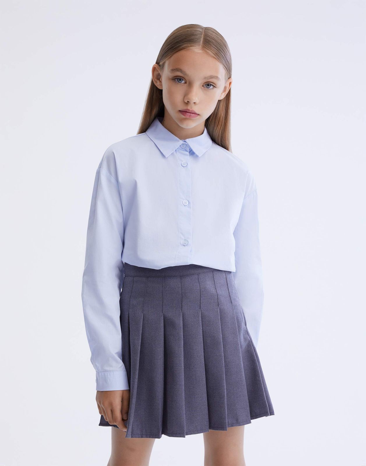 

Рубашка для девочки Gloria Jeans GSU001138 голубой 13-14л/164, GSU001138