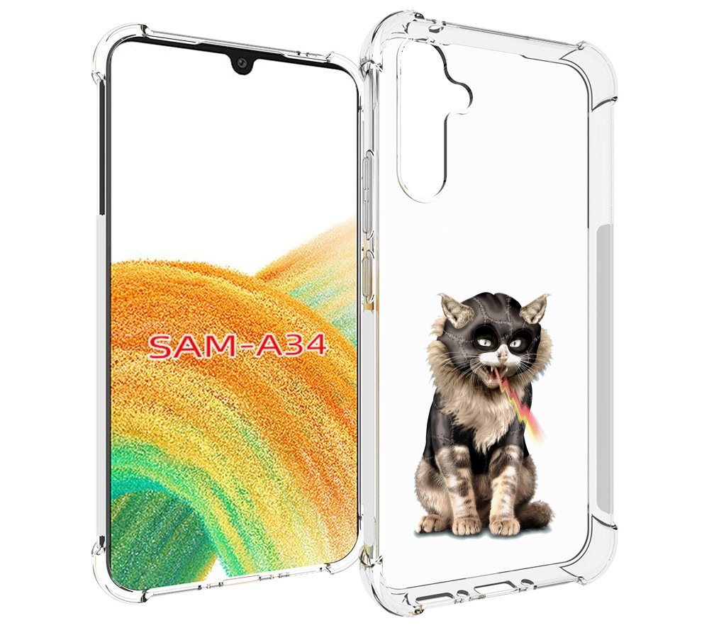 

Чехол MyPads дьяволский кот для Samsung Galaxy A34, Tocco
