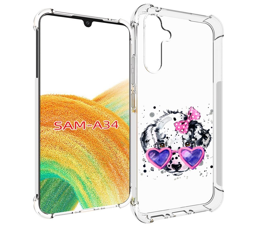 

Чехол MyPads долматинец в очках для Samsung Galaxy A34, Tocco