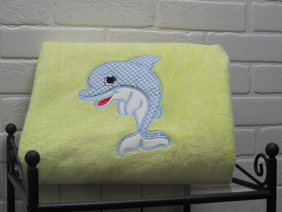 Плед Rajtex бамбуковый маленький 110х140 Дельфин мальчик Желтый