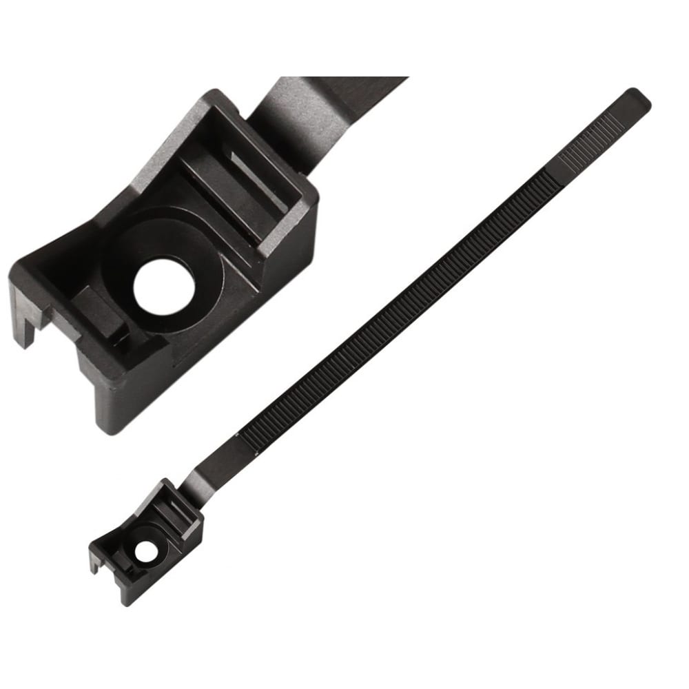 Ремешок-опора для труб и кабеля ЕВРОПАРТНЕР PRNT 16-32 черный, с шурупом и дюбелем, 30 шт.