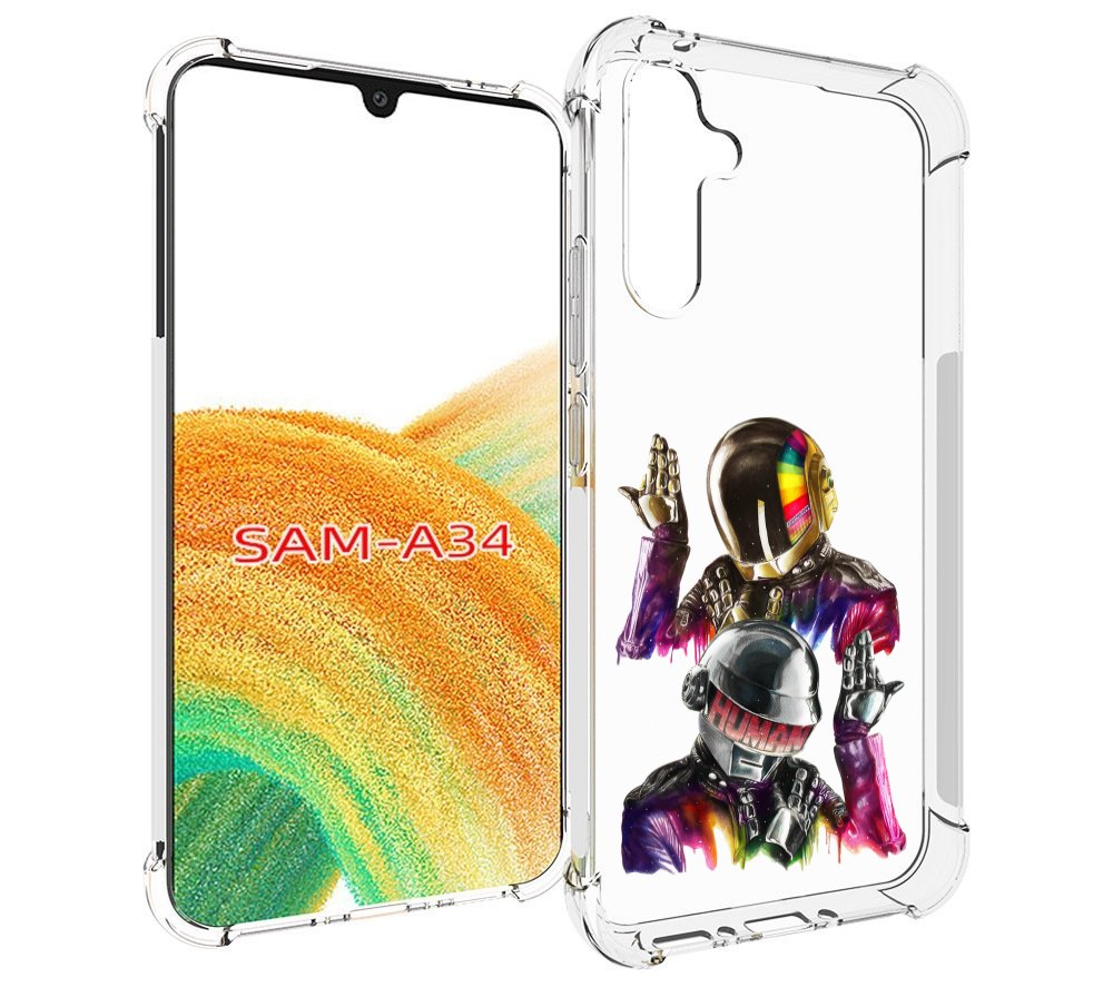

Чехол MyPads диско космонавты для Samsung Galaxy A34, Tocco