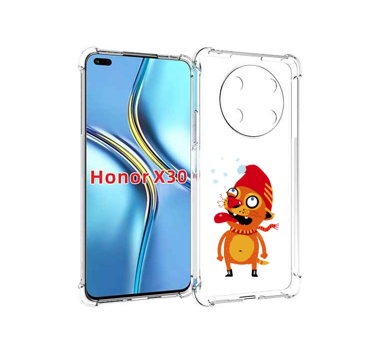 

Чехол MyPads Зимний кот для Honor X30 / Magic4 Lite 5G, Прозрачный, Tocco