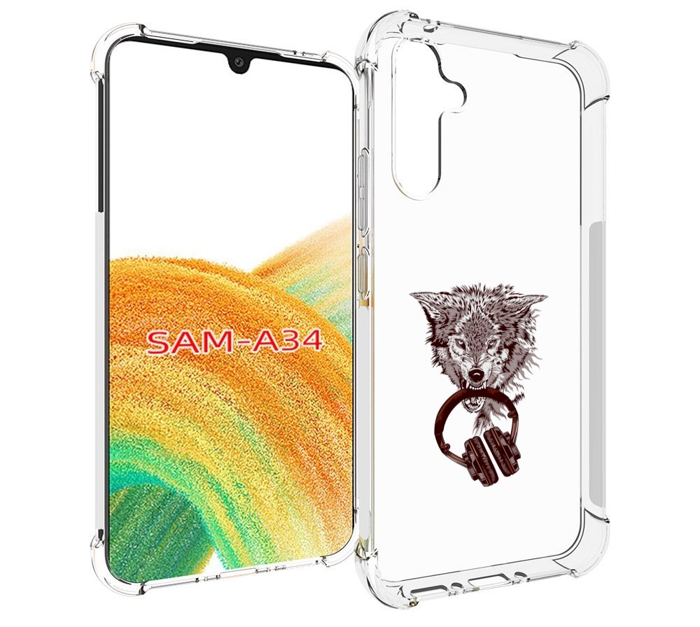 

Чехол MyPads дикий волк для Samsung Galaxy A34, Tocco