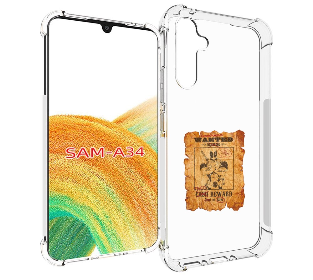 

Чехол MyPads дедпул для Samsung Galaxy A34, Tocco