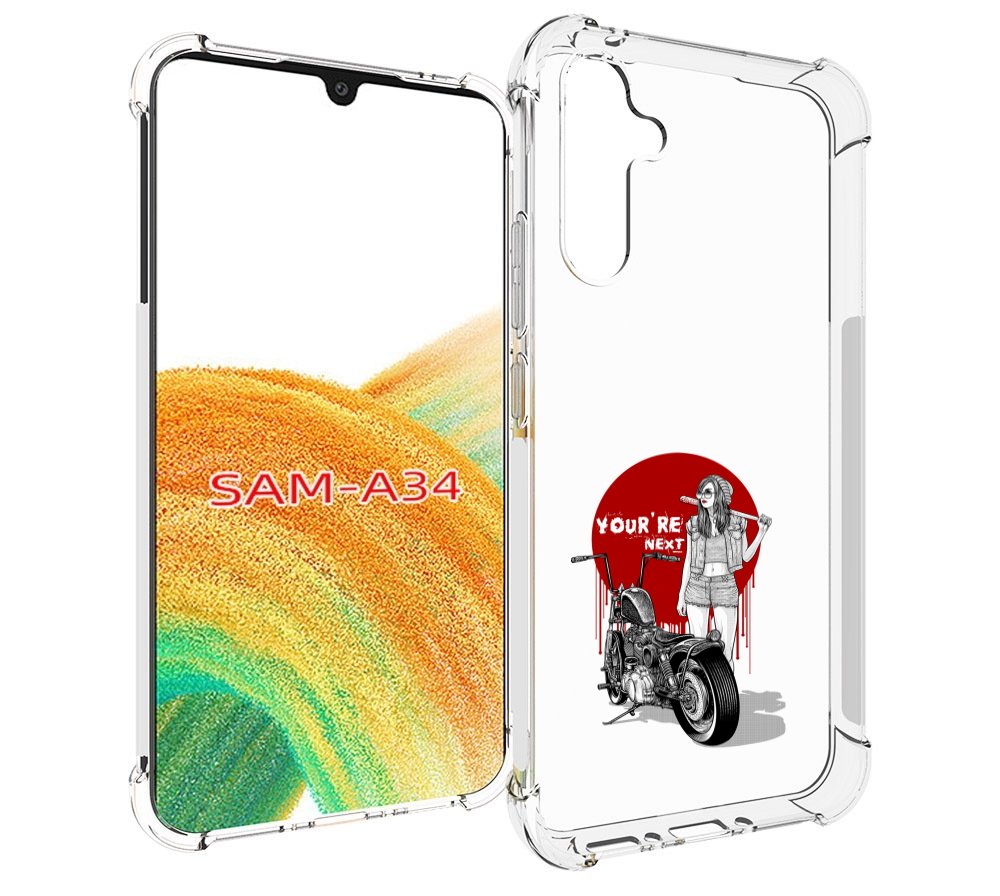 

Чехол MyPads девушка с мотоциклом для Samsung Galaxy A34, Tocco