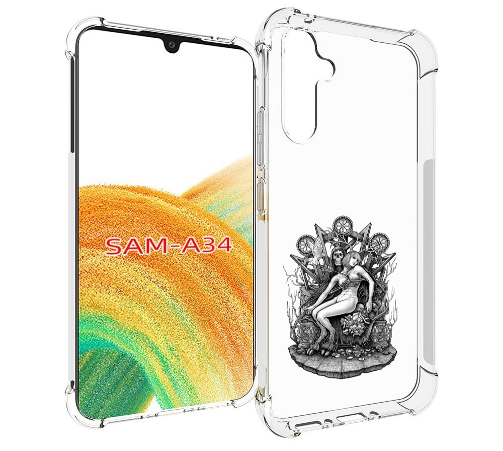 

Чехол MyPads девушка на троне для Samsung Galaxy A34, Tocco