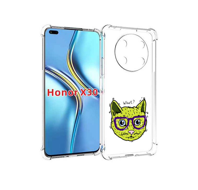 

Чехол MyPads Зеленый кот для Honor X30 / Magic4 Lite 5G, Прозрачный, Tocco