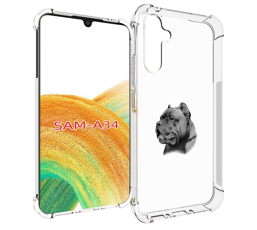 

Чехол MyPads грозный бульдог для Samsung Galaxy A34, Tocco