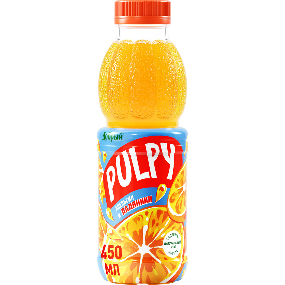 Напиток сокосодержащий Pulpy Апельсин 12 шт х 045 л 88₽