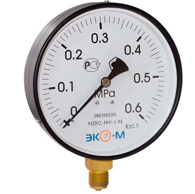 Манометр ЭКОМЕРА МД02-160мм 0..10бар 1/2 УТ000005868