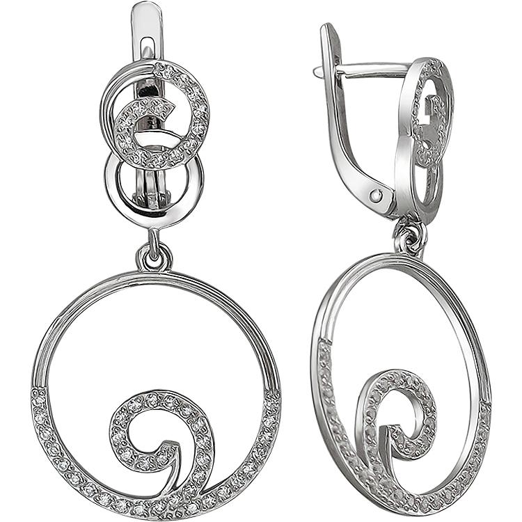

Серьги женские из серебра Эстет Н11С152728, фианит, Н11С152728