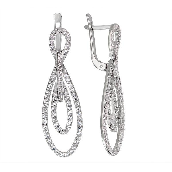 

Серьги женские из серебра Эстет Н11С152024, фианит, Н11С152024