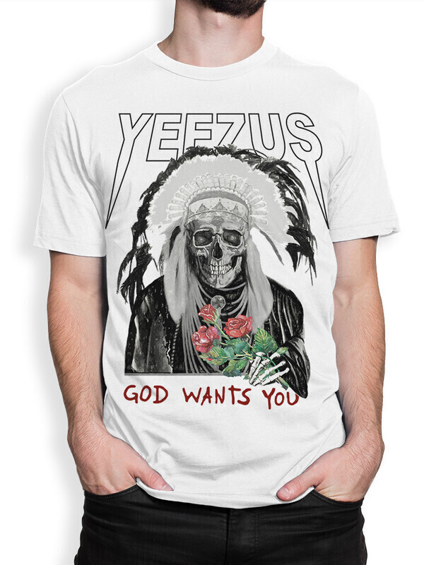 

Футболка мужская Dream Shirts Канье Уэст Yeezus 10009782 белая XS, Канье Уэст Yeezus 10009782