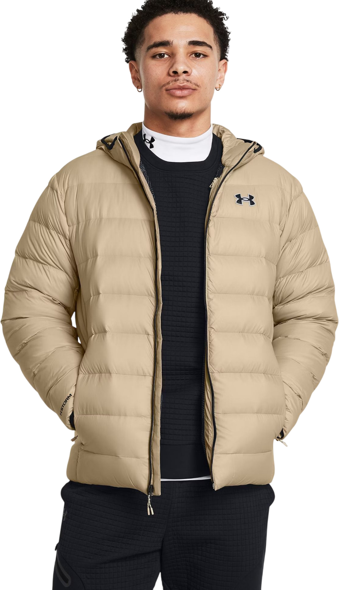 

Куртка мужская UNDER ARMOUR LEGEND DOWN HOODED бежевая MDT, Бежевый, LEGEND DOWN HOODED