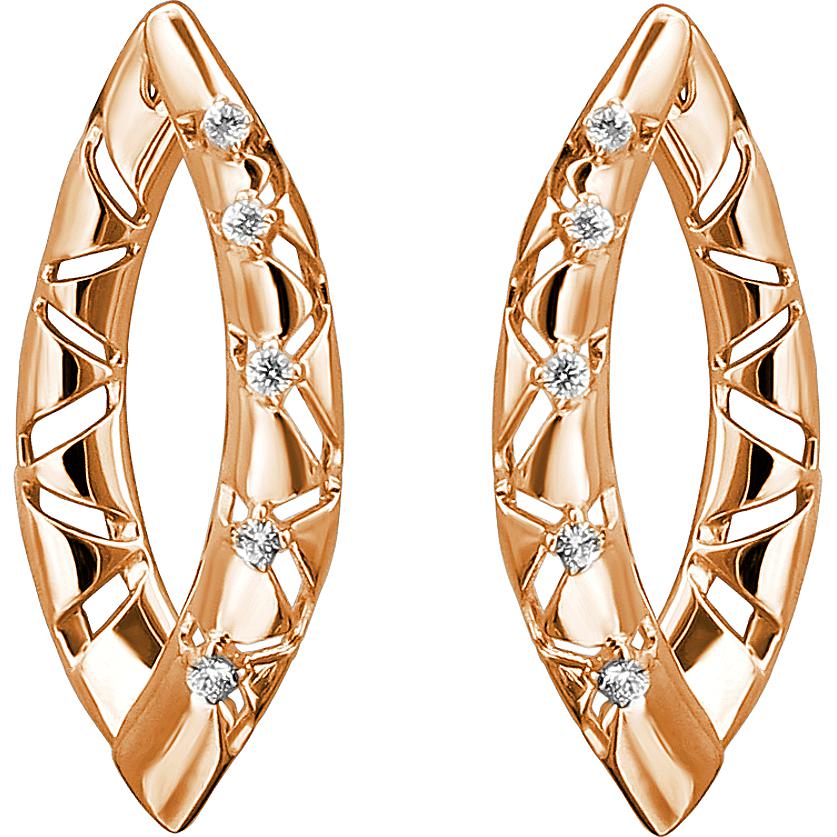 

Серьги женские из золота Эстет 01С1113241, фианит, 01С1113241