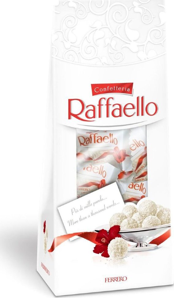 фото Конфеты raffaello с цельным миндальным орехом в кокосовой обсыпке, 12 шт х 80 г