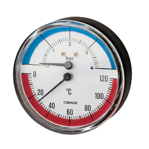 Термоманометр Cewal 0-120C 0-4бар 1/2 d63 для котла ZOTA MIX