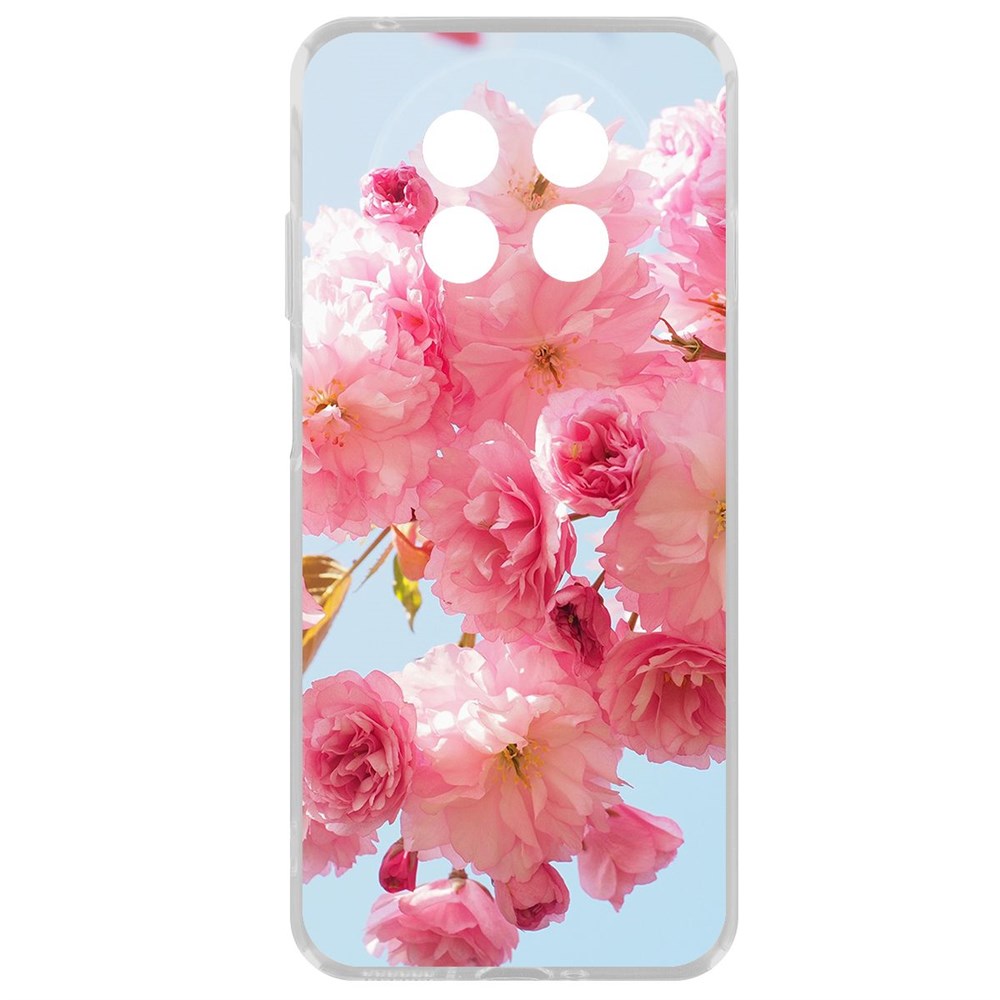 

Чехол-накладка Krutoff Clear Case Сакура для Huawei Nova Y91, Прозрачный