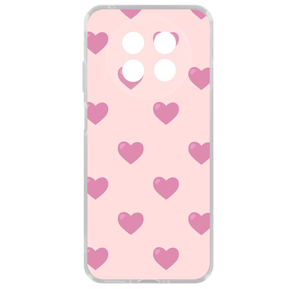 

Чехол-накладка Krutoff Clear Case Пурпурные сердца для Huawei Nova Y91, Прозрачный