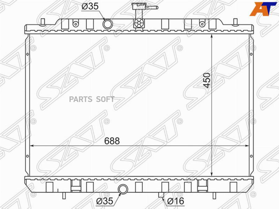 

SAT Радиатор NISSAN X-TRAIL MR20DE/QR25DE 07-/SERENA ##C26 10-16