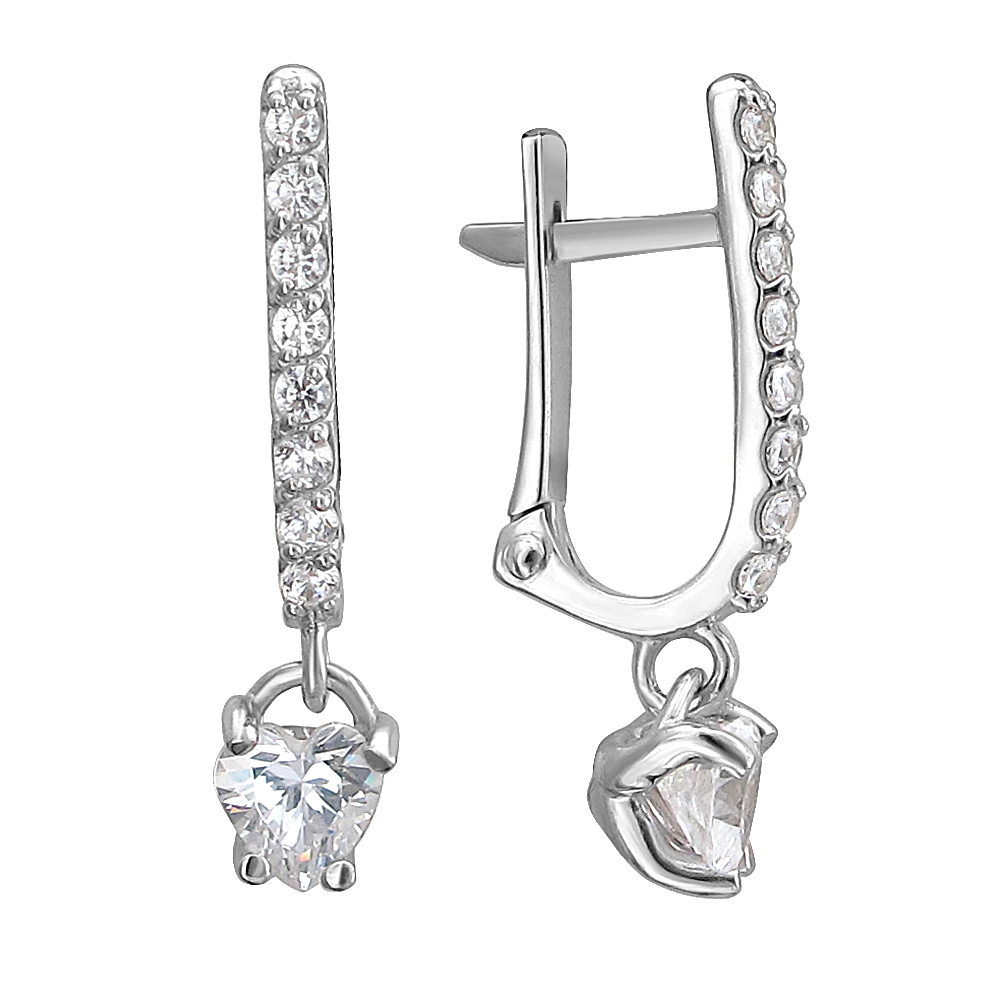 

Серьги женские из серебра Эстет 01С1512146, фианит, 01С1512146
