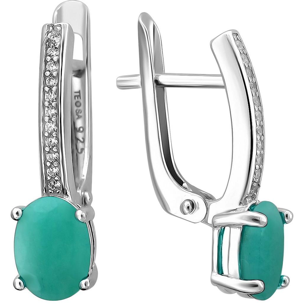 

Серьги женские из серебра Эстет С27С5500681EM, изумруд/фианит, С27С5500681EM