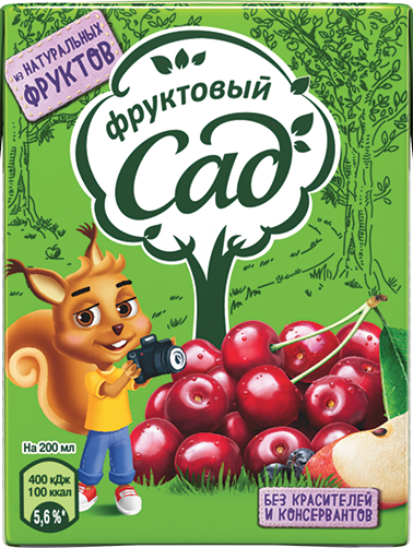 

Нектар Фруктовый сад Яблоко-Вишня-Черноплодная рябина, 27 шт х 0,2 л