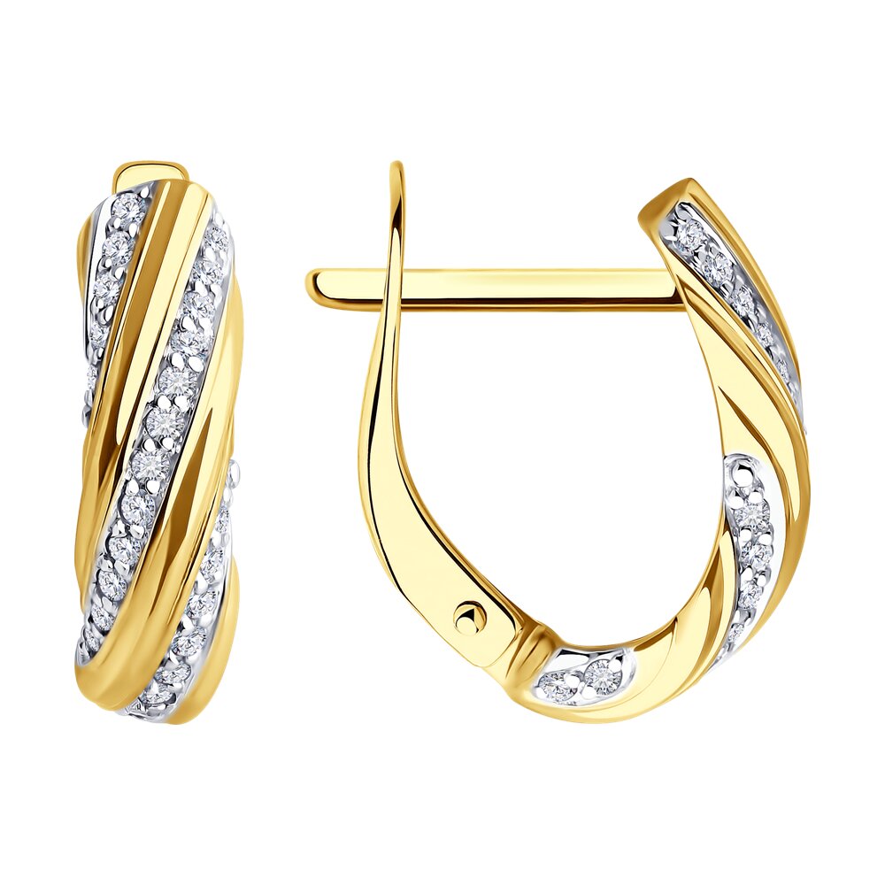 

Серьги из золота Diamant 53-120-02260-1, фианит, 53-120-02260-1